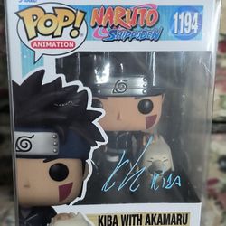 Kyle Hebert Kiba with Akamaru Naruto Shippuden #1194 Signed Funko Pop Auto JSA