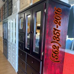 Cherry Tall Wardrobe Closet Ropero New Armoire 