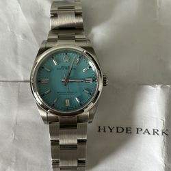 Rolex 126000 36mm Turquoise Oyster Perpetual With Receipt 