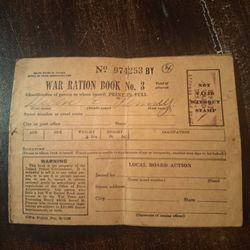 War Ration Book No 3