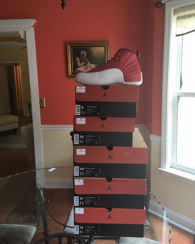 Jordan 12 Gym Red 5 sizes with receipt