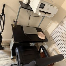 Computer desk and chair