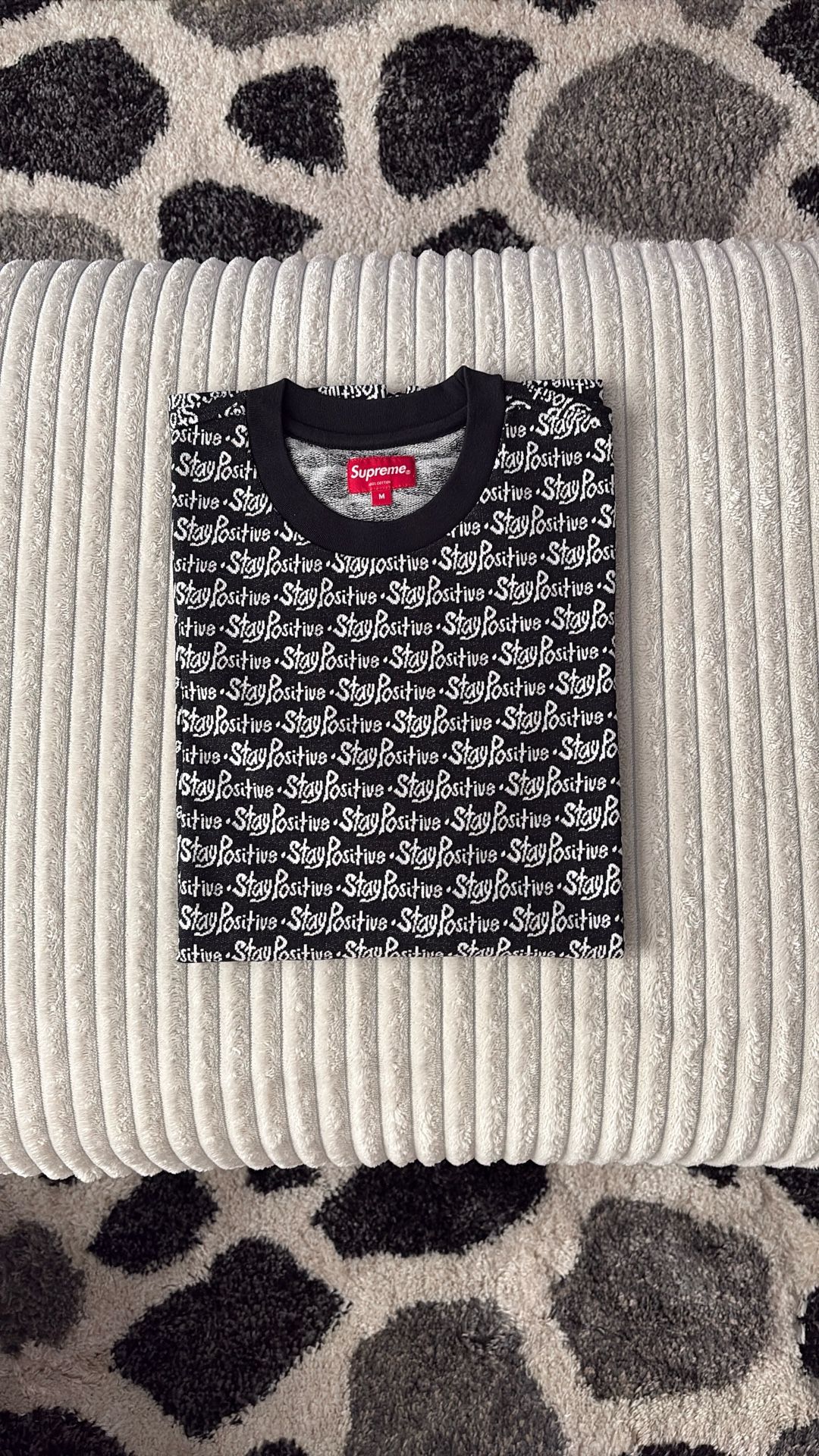 Supreme Stay Positive Jacquard T-shirt - Black