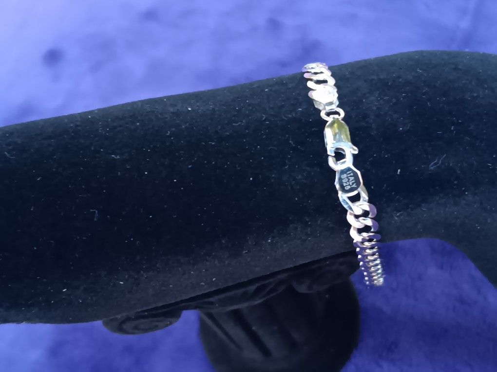 Silver Cuban Link Bracelet
