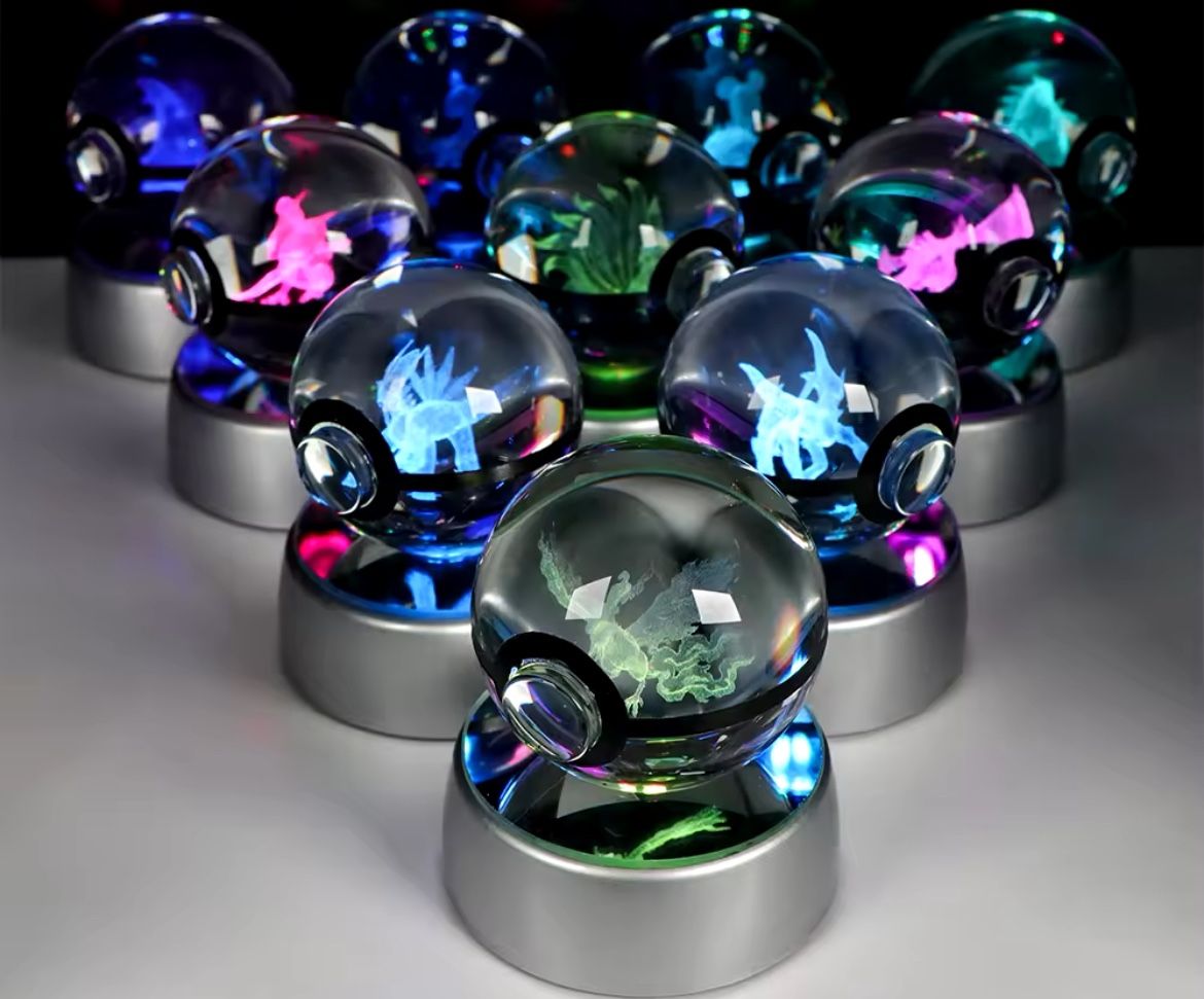 Pokemon Crystal Light Balls - Gengar, Snorlax Collectibles