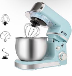 Kitchen in the Box 3.2QT Stand Mixer 6-Speed 300W w/ 3 Attachments – Light Blue