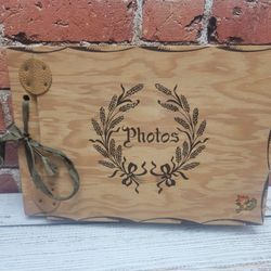 Vintage Wooden Photo Album w/ 57 Photos - Canada 