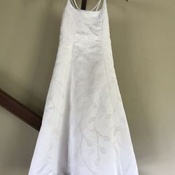 Flower girl white dress size 6 wedding communion