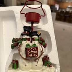 Yankee Candle Snowman Tealight Holder Lamp
