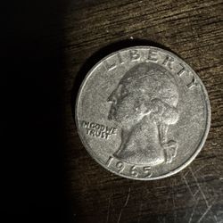 1965 Quarter No Mint Mark Double Dye