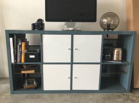 IKEA KALLAX High Gloss Turquoise 2x4 Shelf Unit