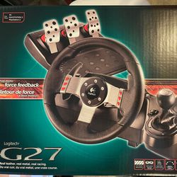 The Logitech G27 steering wheel (for PlayStation and PC)