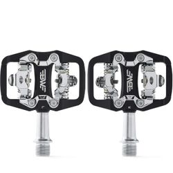 Rock Garden Flat Pedal - SPD Compatible Clipless MTB Bike Pedals Black