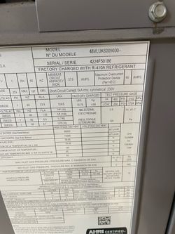 Carrier 5 Ton Packaged Unit - Gas Heating & AC (Model 48VLUK(contact info removed))