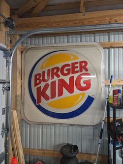 Burger King Large Vintage Restaurant Sign