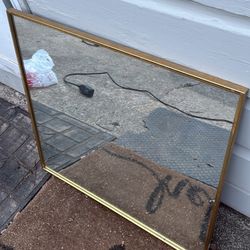 Gold Trimmed Mirror 