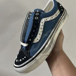 Pearlized Vans Old Skool Blue sz 5.5 6 7 7.5 8