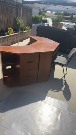 Office Desk/Chair With File Cabinet