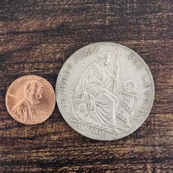 1934 Peru 🇵🇪 Un Sol Silver Coin 