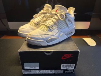 Nike Air Jordan 4 AJ4 White Cement Size 5Y Youth Good Shape kids