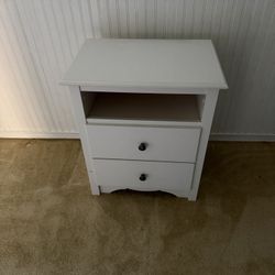 White Night Stand/ Side table 