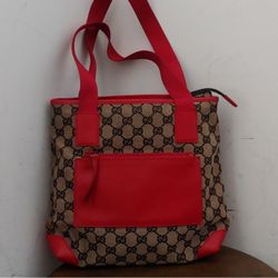 Authentic Gucci GG Monogram Supreme Pocket Tote Bag