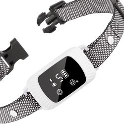 Dog Bark Collar,Anti Barking Collar with 5 Adjustable Sensitivity and Intensity Beep Vibration and Optional Shock Function,Rechargeable Smart Bark Col