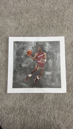 Print of a Michael Jordan Oil Painting