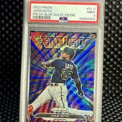 🔥2022 Juan Soto FEARLESS BLUE Wave /60 PSA 9 ! 🔥