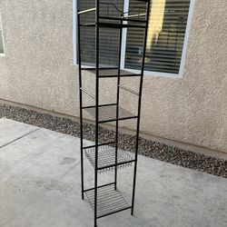 Tall Metal Storage Rack / Plant Stand / Bathroom Shelf – $20