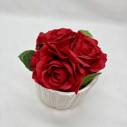 Flowers, Valentines, Silk Red Roses