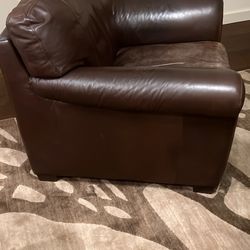Macys Leather Club chair 