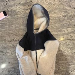 5T Old Navy two-tone sherpa fleece jacket with Hood