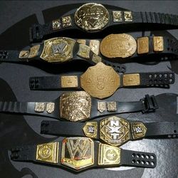 7 WWE/WWF Titles (1/12 Scale, Elite, AEW, WCW, ECW, NWO)