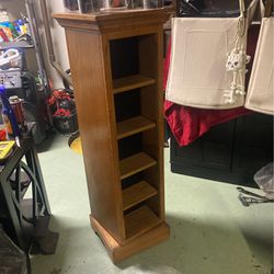 Spinning tall shelf, shelves on both sides, About 4 foot tall