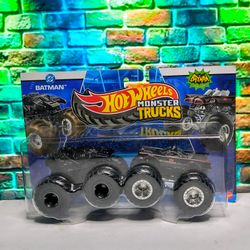 Hot Wheels Monster Trucks Dark Knight Vs Classic TV Series, Demolition Doubles 1:64 Scale die cast