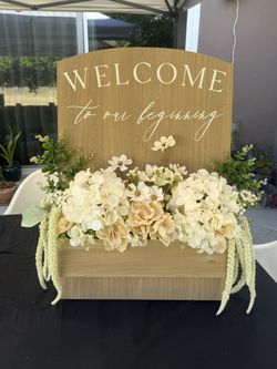 Wedding Floral Welcome Sign