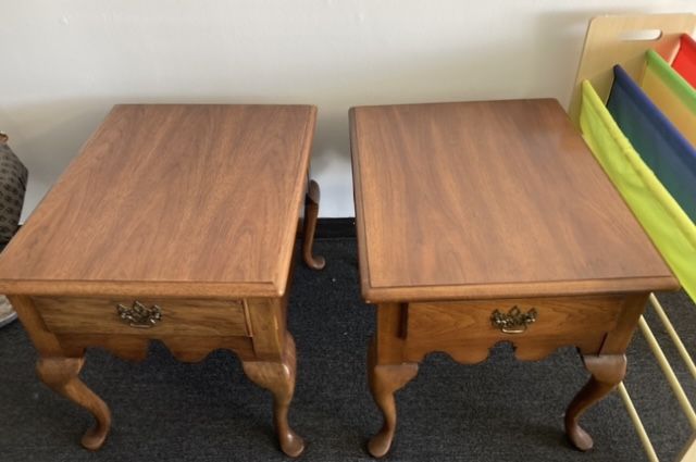 Two Queen Anne End Tables