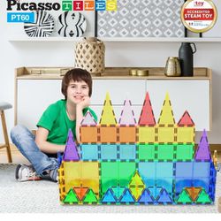 PicassoTiles Magnet Building 60 Piece Set