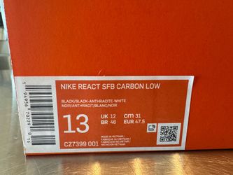 Unworn Nike react SFB carbon low