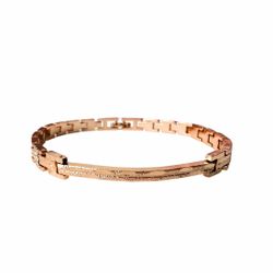 Frosted Bar Link Bracelet – Rose Gold Plated | Textured Sandblast Minimalist