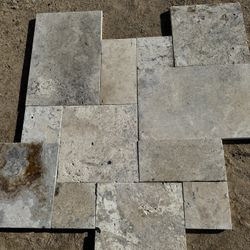 Silver Blue Travertine Pavers 