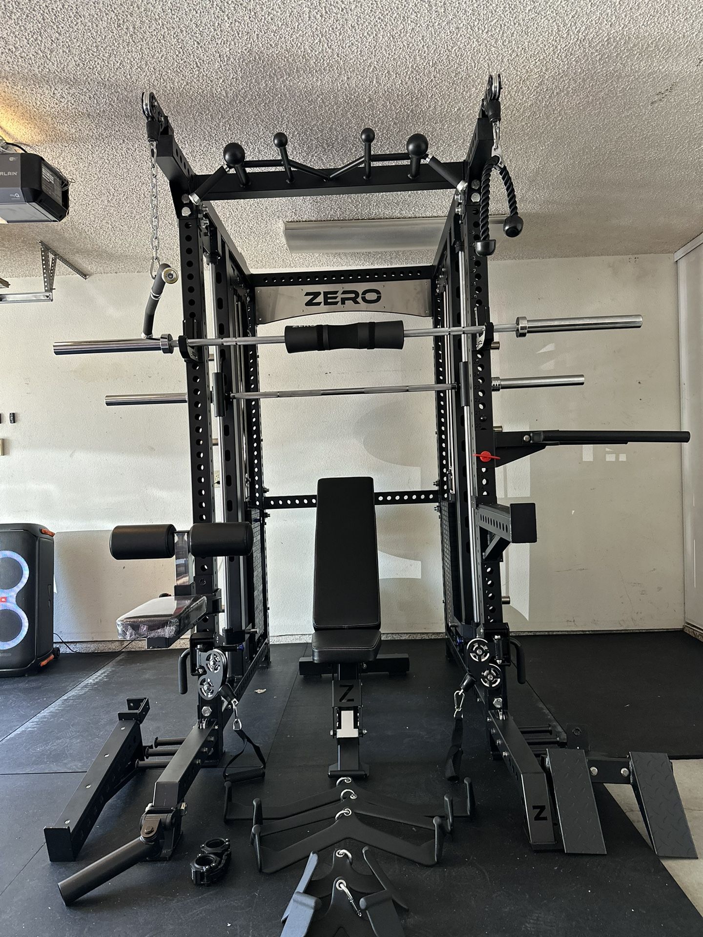 Smith Machine 500 | Adjustable Bench | 245lb Cast Iron Olympic Weights | 7ft Olympic Bar | Fitness | Gym Equipment | FREE DELIVERY/INSTALLATION 🚚 🛠️