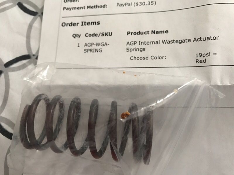 Agp wastegate spring 19psi red