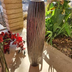 Z Gallerie 32" Dark Wood Vase