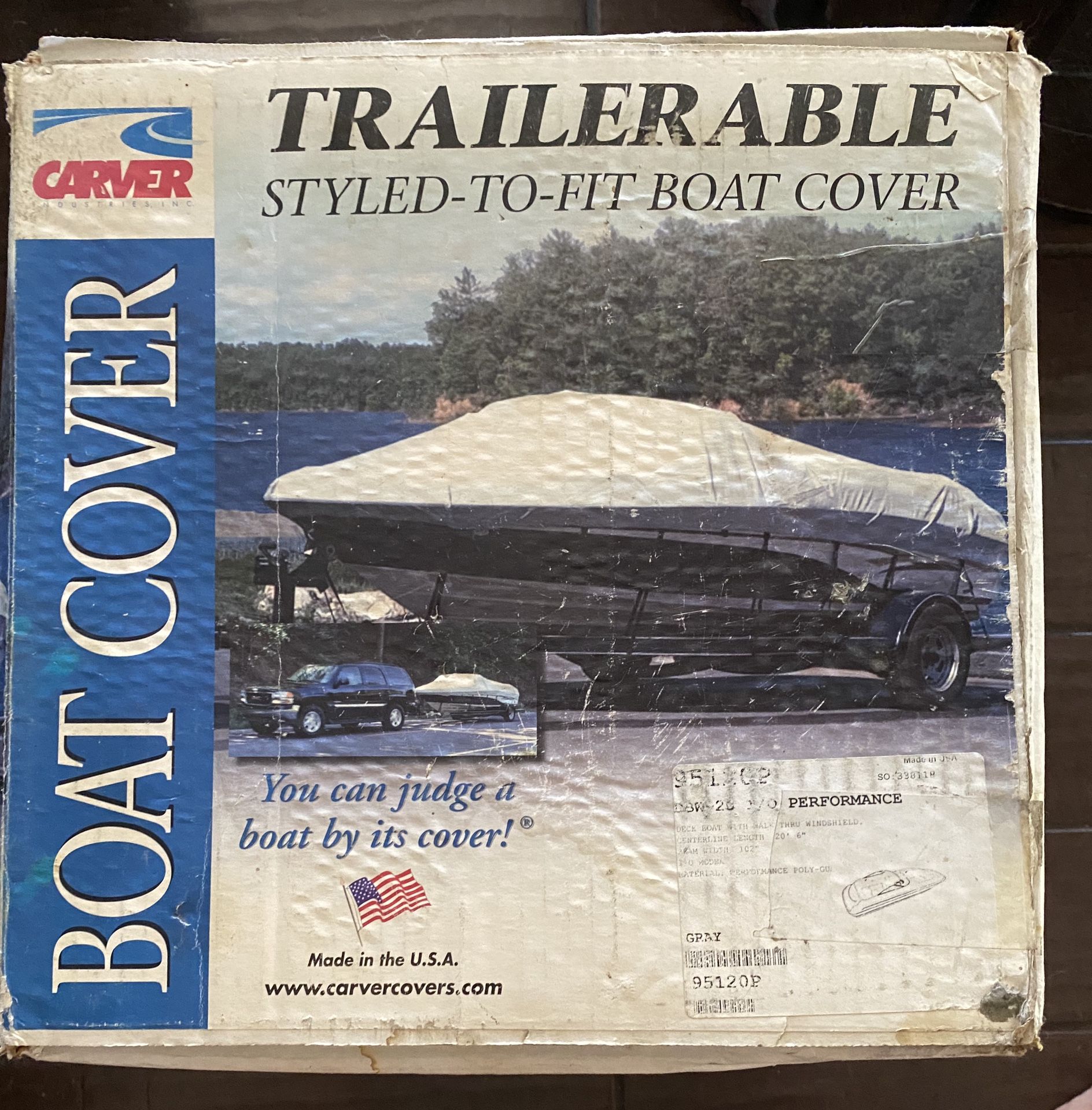 CARVER 95120P COVER 20 DECK BOAT POLY