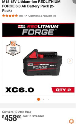 (2)Milwaukee 6.0 Forge battery