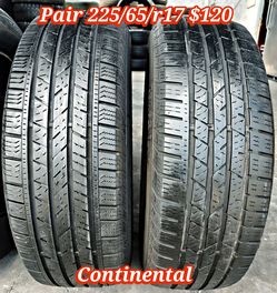 Pair of 2 continental tires 225/65/r17 ‼️ free instalation and balance ‼️