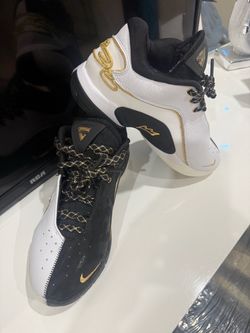 Nike Basketball Sneakers Black White Gold