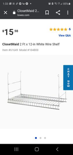 Closetmaid wire shelves (5 total)